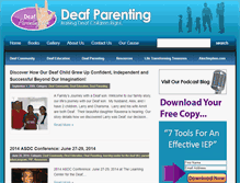 Tablet Screenshot of deafparenting.com